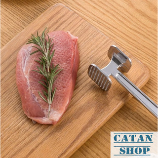 Búa Dần Thịt 2 Đầu Hợp Kim Cao Cấp Dụng Cụ Làm Mềm Thịt Thấm Gia Vị Nhanh 2 Mặt Cán Dài Chắc Chắn Dễ Vệ Sinh