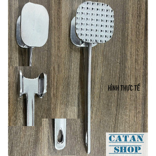 Búa Dần Thịt 2 Đầu Hợp Kim Cao Cấp Dụng Cụ Làm Mềm Thịt Thấm Gia Vị Nhanh 2 Mặt Cán Dài Chắc Chắn Dễ Vệ Sinh