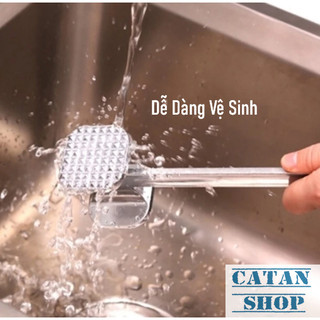 Búa Dần Thịt 2 Đầu Hợp Kim Cao Cấp Dụng Cụ Làm Mềm Thịt Thấm Gia Vị Nhanh 2 Mặt Cán Dài Chắc Chắn Dễ Vệ Sinh