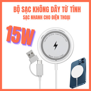 Đế Sạc Không Dây Nam Châm 15W – Magnetic Wireless Charger Type-C – Sạc Nhanh Cho Điện Thoại
