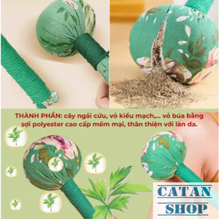 Cây Đấm Lưng Thảo Mộc Ngải Cứu Gậy Massage Cầm Tay Giảm Căng Thẳng Giảm Đau Nhức Xương Khớp-GD981-Damlung-25cm