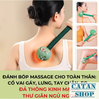 Cây Đấm Lưng Thảo Mộc Ngải Cứu Gậy Massage Cầm Tay Giảm Căng Thẳng Giảm Đau Nhức Xương Khớp-GD981-Damlung-25cm