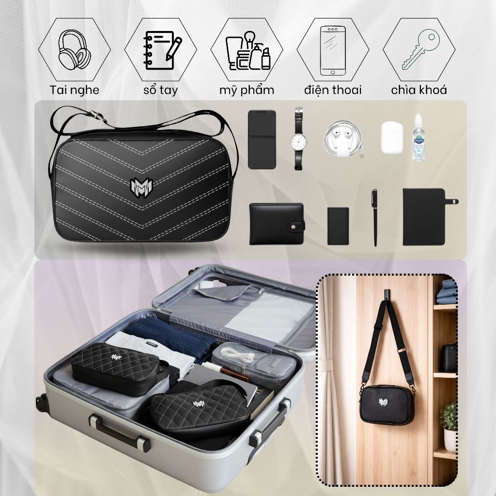 Túi đeo chéo thời trang BX9-CAPTAND Ngang Men siêu chất [CÓ SẴN]