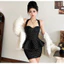 Set Yếm Nữ Chấm Bi Dáng Ngắn Phong Cách Hàn Quốc – Đầm Tiểu Thư Retro Dễ Thương, Đi Chơi Xinh Xắn
