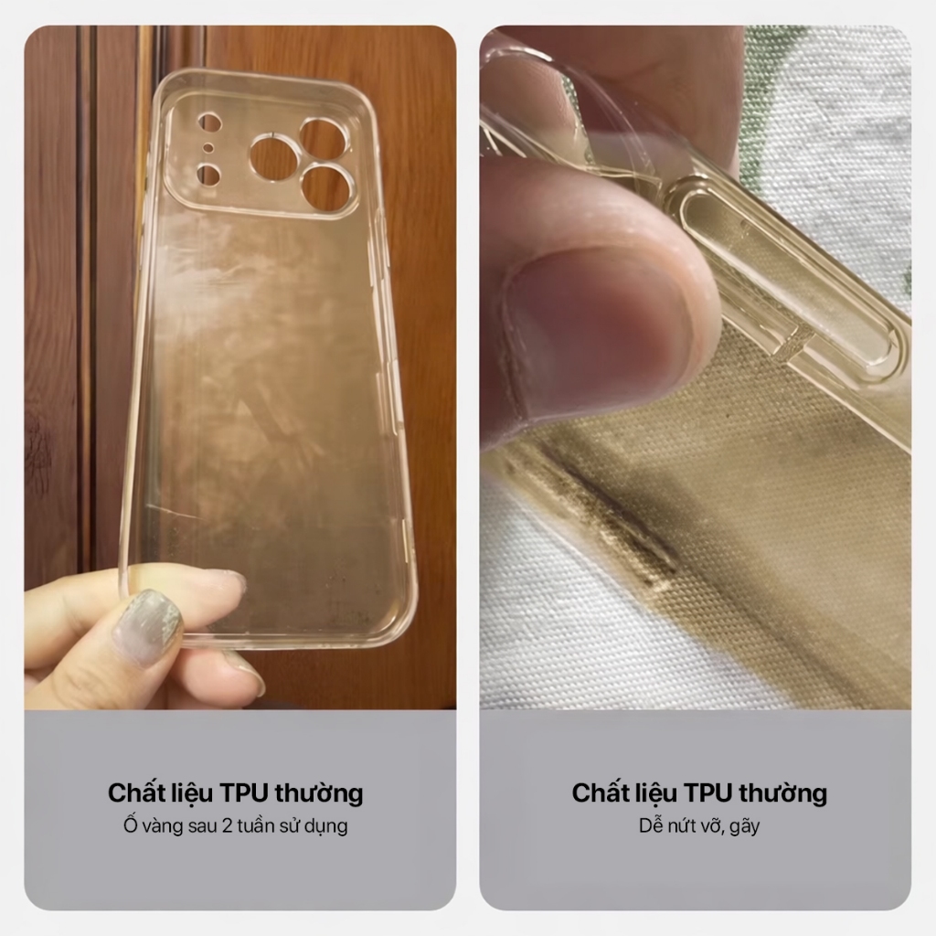 【Chống Ố Vàng】Ốp Lưng iPhone 17 Pro Max 16 15 14 Trong Suốt Bảo Vệ Camera AI Mỏng Nhẹ Chống Bẩn Sạc Từ Tính PC Nhựa Cứng