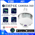 Camera V380 360° Toàn cảnh không góc chết 4K siêu nét phủ sóng toàn khu Đèn AI thông minh  Đàm Thoại 2 Chiều — ảnh 1