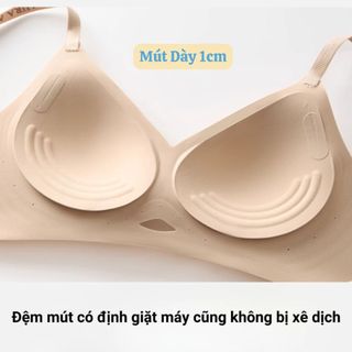 Áo Ngực Nữ Su Dây Viền Chữ Không Gọng Mút Mềm, Áo Lót Thoáng Mát Nâng V1 Tự Nhiên King Shop A-960