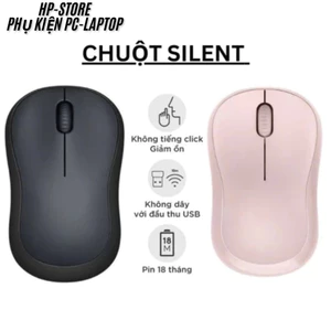Chuột Không Dây M220 Silent - Chuột văn phòng Giảm Ồn 90%, USB, Tặng Pin, Phù Hợp PC/Laptop BH 12T
