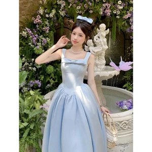 Váy Maxi Dài Nữ 2 Dây Dáng Xòe Phong Cách Tiểu Thư Hàn Quốc – Đầm Công Chúa Dự Tiệc, Chụp Ảnh Xinh Xắn