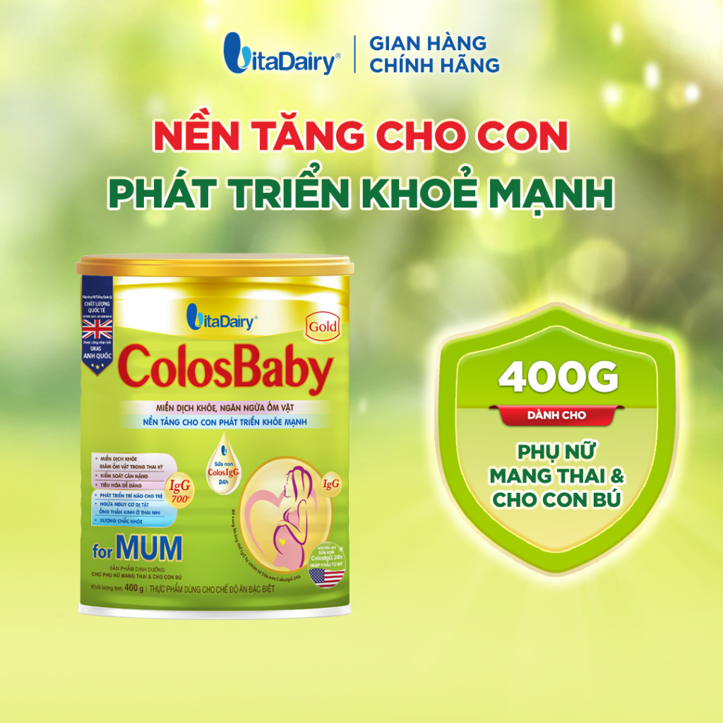 [COMBO 2 LON] Sữa bột ColosBaby Gold for Mum dành cho chế độ ăn đặc biệt - Bổ sung dinh dưỡng cho mẹ - Lon 800g