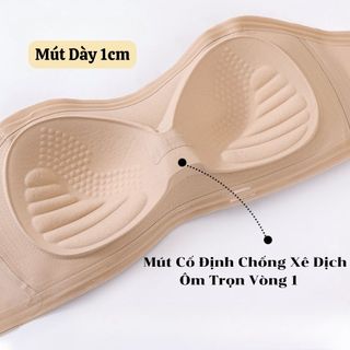 Áo Ngực Su Nữ Quây Ngang Viền Silicon Chống Tuột, Áo Lót Không Gọng Không Dây Thoáng King Shop A-G86