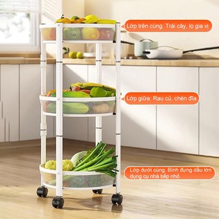 BMZAR Kệ Để Đồ Đa Năng Gấp Gọn Bằng Thép Carbon Có Bánh Xe Tiện Lợi Không Cần Lắp Đặt