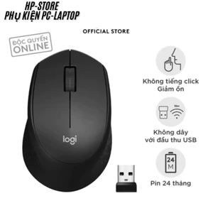 Chuột Không Dây Logitech M330 Silent - Chống Ồn, Mượt Mà, Kết nối Usb PC/ Laptop - Tặng Pin, BH 12t