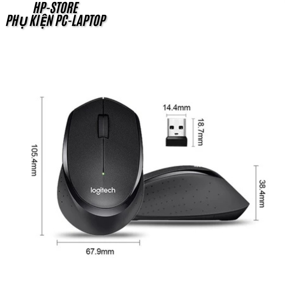Chuột Không Dây Logitech M330 Silent - Chống Ồn, Mượt Mà, Kết nối Usb PC/ Laptop - Tặng Pin, BH 12t