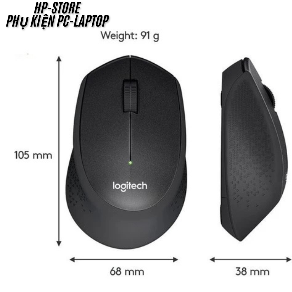 Chuột Không Dây Logitech M330 Silent - Chống Ồn, Mượt Mà, Kết nối Usb PC/ Laptop - Tặng Pin, BH 12t