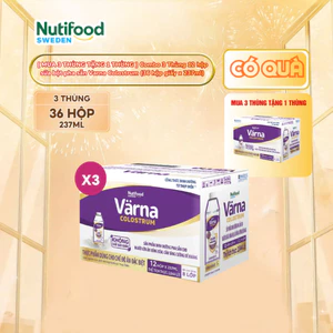 Combo 3 Thùng 12 hộp sữa bột pha sẵn Varna Colostrum (36 hộp giấy x 237ml)