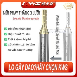 Mũi Phay CNC 3 Me KWS Nano Titanium 6mm 8mm – Dao Phay CNC MDF Plywood Gỗ Công Nghiệp Cắt Mịn Bền