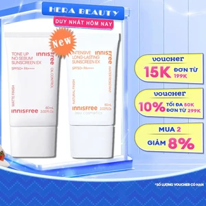 Kem chống nắng nâng tone kiểm dầu lâu trôi Innisfree Intensive Long Lasting Sunscreen 50+ PA+++ 60ML