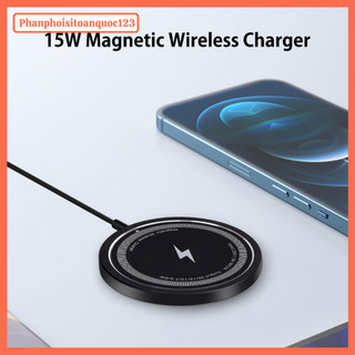 Đế Sạc Không Dây Nam Châm 15W – Magnetic Wireless Charger Type-C – Sạc Nhanh Cho Điện Thoại