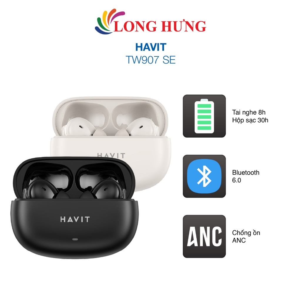 Tai nghe Bluetooth True Wireless Havit TW907 SE - Hàng chính hãng | BigBuy360 - bigbuy360.vn