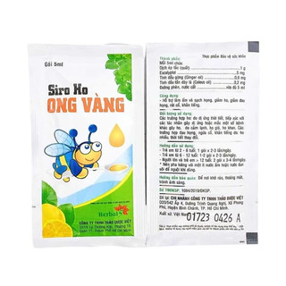 siro ho ong vàng hộp 30 gói