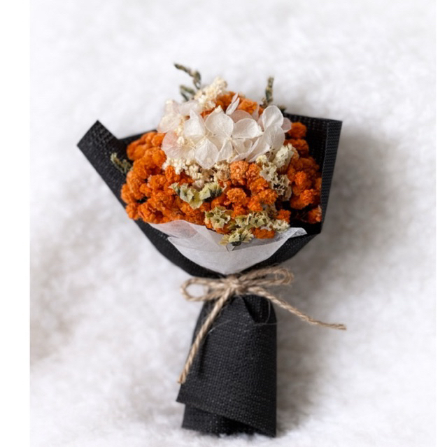 Bó Hoa Khô Mini Tone Đỏ N05 - Quà Tặng Valentine, Sinh Nhật, Kỷ Niệm Nhỏ Xinh Ý Nghĩa