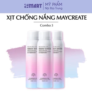 Combo 3 Chai Xịt Chống Nắng Body Maycreate Moisturizing Spray 150ml, Xịt Chống Nắng Giúp Nâng Tone Dưỡng Ẩm Cho Da