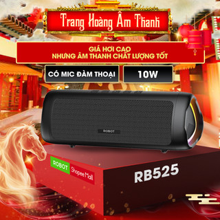 Loa Bluetooth 5.3 Robot RB525 Bass Mạnh 10W Đèn Led RGB, Kháng Nước, Pin Trâu - Hỗ Trợ Kết Nối Thẻ Nhớ, AUX