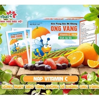 Siro Ong Vàng tăng hỗ trợ tăng sức đề kháng, tăng miễn dịch (30 gói x 5ml)