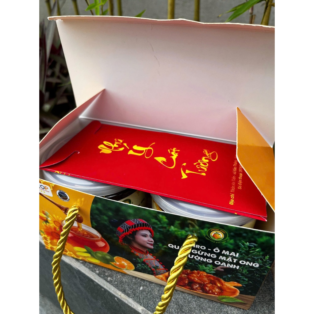 Hộp Quà Quất Gừng Mật Ong OCOP – Siro & Ô Mai Quất – Quà Biếu Lịch Sự