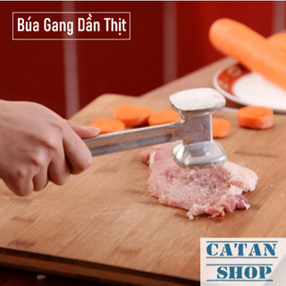 Búa Dần Thịt 2 Đầu Hợp Kim Cao Cấp Dụng Cụ Làm Mềm Thịt Thấm Gia Vị Nhanh 2 Mặt Cán Dài Chắc Chắn Dễ Vệ Sinh