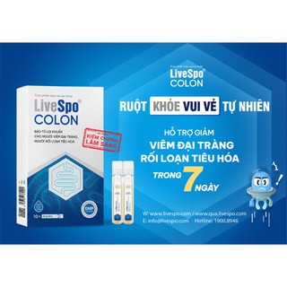 LiveSpo Colon(10 ống) - Men vi sinh chứa bào tử lợi khuẩn dùg cho viêm đại tràng, tiêu chảy, táo bón