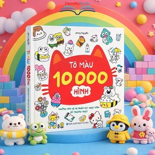Sách Tô Màu 10000 Hình Cho Bé Tranh Tô Màu Dễ Thương Giúp Bé Phát Triển Tư Duy & Sáng Tạo