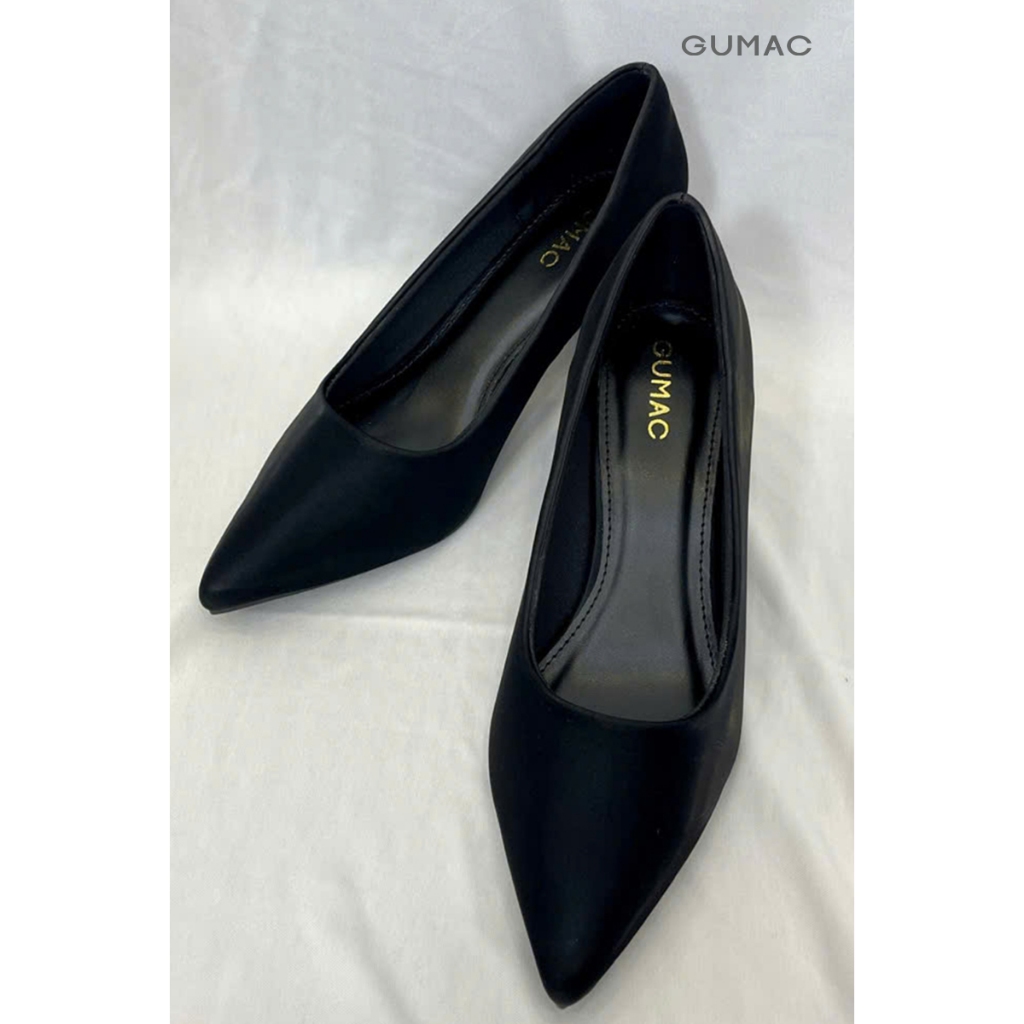 Giày Cao Gót GUMAC Dáng Cơ Bản Trơn Dễ Phối Đồ GF12070