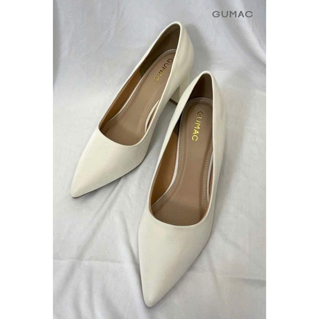 Giày Cao Gót GUMAC Dáng Cơ Bản Trơn Dễ Phối Đồ GF12070