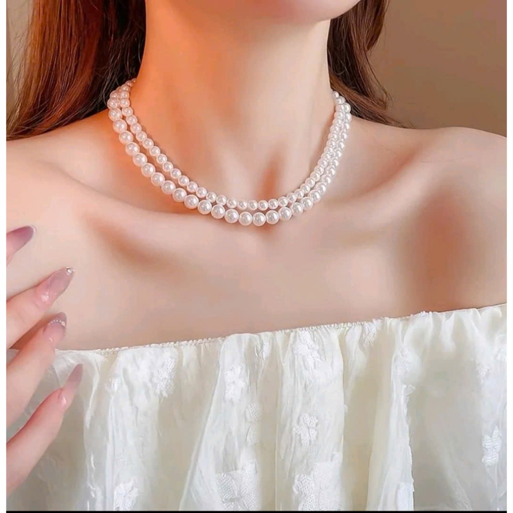 Vòng cổ ngọc trai mặc áo dài, đi tiệc, đi chơi