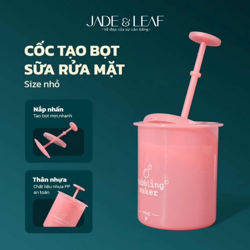 Cốc Tạo Bọt Sữa Rửa Mặt Jade&Leaf Sữa Tắm Siêu Mịn Tạo Bọt Dầu Gội Hàng Chính Hãng Loại 1