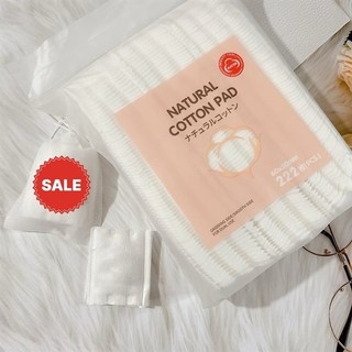 Bông tẩy trang Natural Cotton Pads 222 miếng tự nhiên mẫu mới siều mềm siêu dày