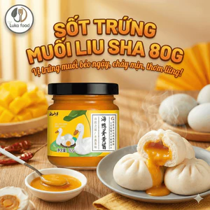 Sốt Kim Sa Trứng Muối Chảy 80g Liu Sha - Vị Béo Ngậy Tan Chảy, Không Tanh, Sánh Mịn Chấm Bánh Mì, Làm Bánh Luka Food