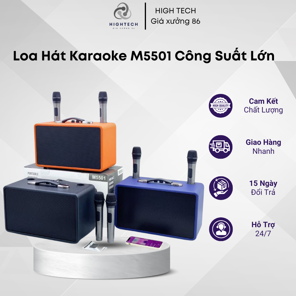Loa Karaoke Bluetooth M5501 Kèm 2 Micro Không Dây Âm Thanh Lớn Bass ...