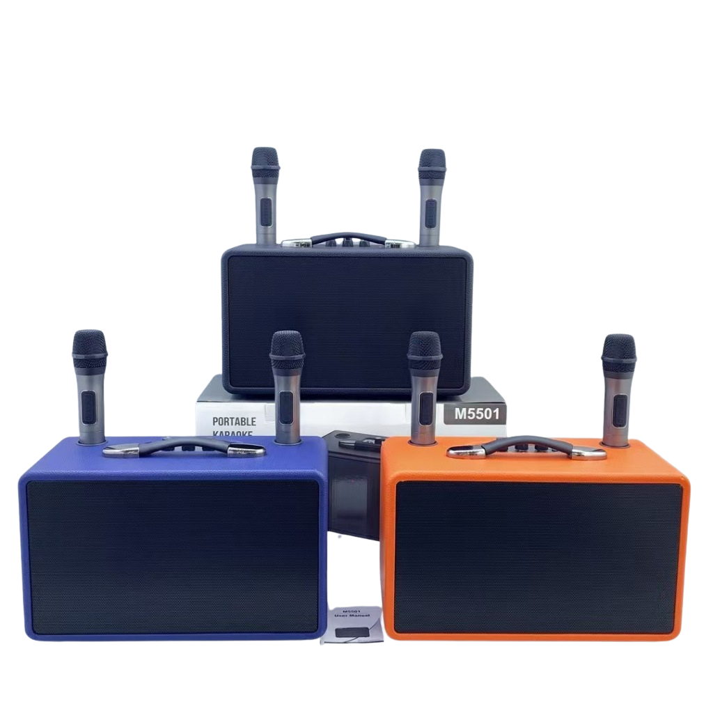 Loa Bluetooth M5501 Cao Cấp Kèm 2 Micro Không Dây Nghe Nhạc Hay Hát ...