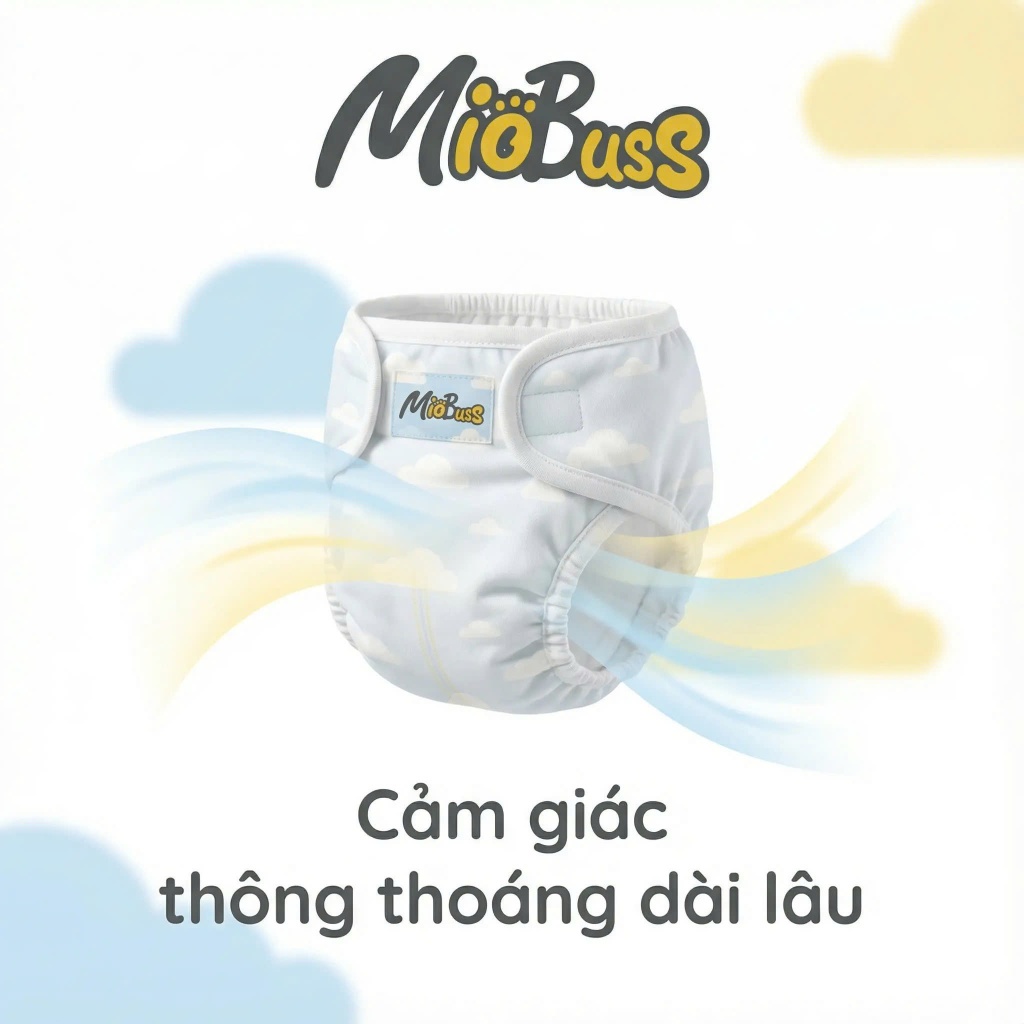 [150 miếng] MioBusS Tã bỉm quần trẻ em Size M/L/XL/2XL/3XL/4XL – Siêu mềm, thấm hút nhanh