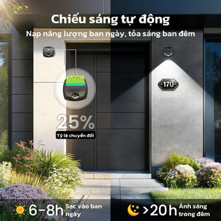 OOKAS LED đèn tường năng lượng mặt trời, đèn tường ngoài trời, Khu vườn trong sân trang trí