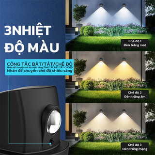 OOKAS LED đèn tường năng lượng mặt trời, đèn tường ngoài trời, Khu vườn trong sân trang trí