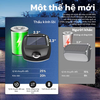 OOKAS LED đèn tường năng lượng mặt trời, đèn tường ngoài trời, Khu vườn trong sân trang trí