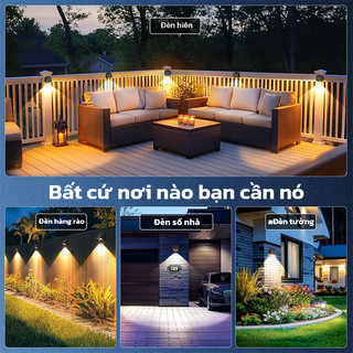 OOKAS LED đèn tường năng lượng mặt trời, đèn tường ngoài trời, Khu vườn trong sân trang trí