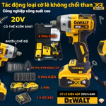 【Miễn phí 2 pin】Cờ búa tác động Dewalt 20v Máy Siết Bulong không dây không chổi than chính hãng — ảnh 1