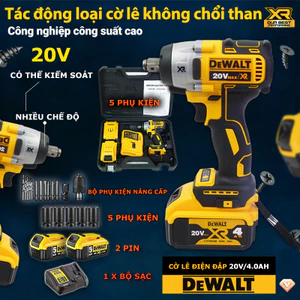 【Miễn phí 2 pin】Cờ búa tác động Dewalt 20v Máy Siết Bulong không dây không chổi than chính hãng