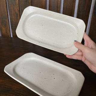 [Ảnh Thật] Bộ Bàn Ăn Gốm Mộc Trắng Men Tiêu Basic Đơn Giản - Gốm Nhật 2hand