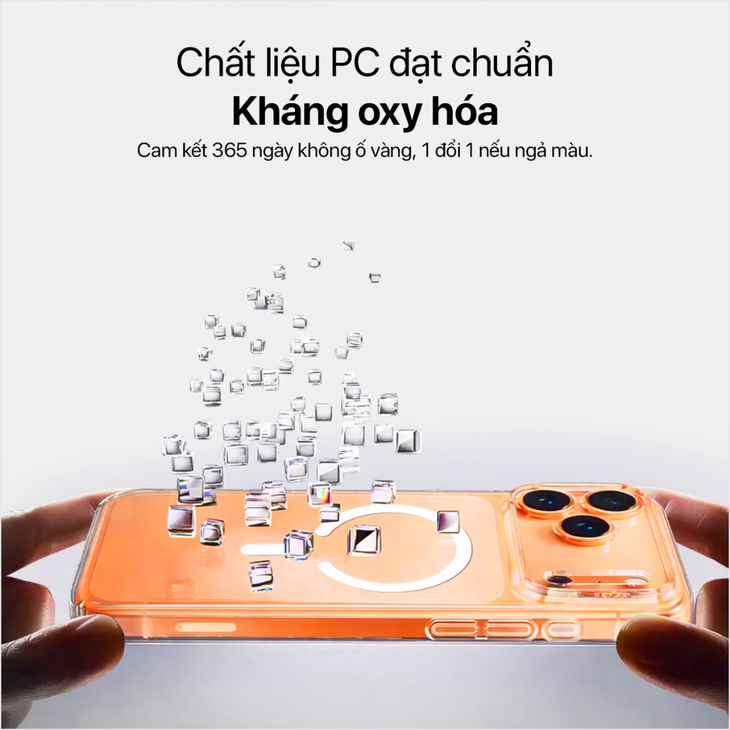 【Chống Ố Vàng】Ốp Lưng iPhone 17 Pro Max 16 15 14 Trong Suốt Bảo Vệ Camera AI Mỏng Nhẹ Chống Bẩn Sạc Từ Tính PC Nhựa Cứng